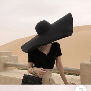 Summer Foldable Portable Oversized Sun Hat For Women Elegant 70cm